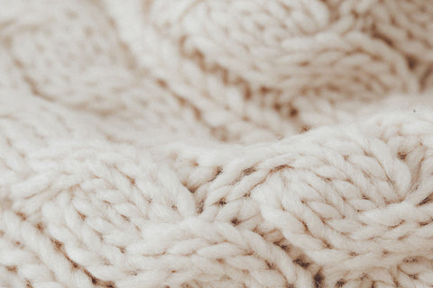 close up of white knit